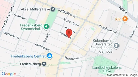 Andelsboliger til salg i Frederiksberg - kort over placeringen