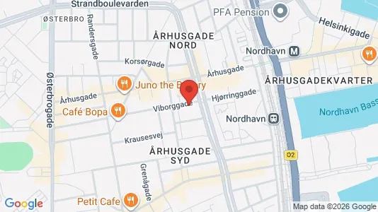 Andelsboliger til salg i Østerbro - kort over placeringen