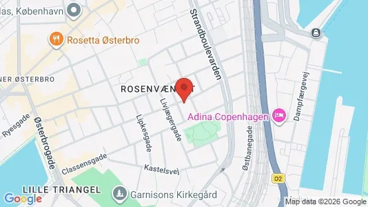 Andelsboliger til salg i Østerbro - kort over placeringen
