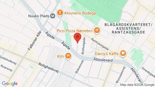 Andelsboliger til salg i Nørrebro - kort over placeringen