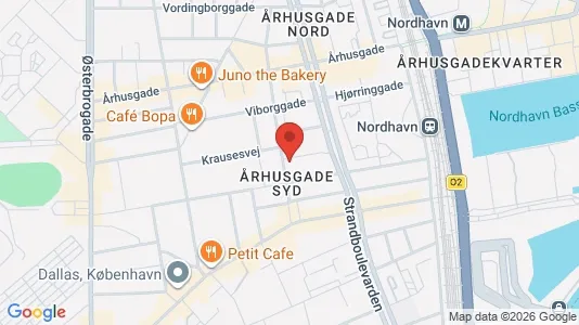 Andelsboliger til salg i Østerbro - kort over placeringen