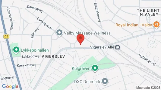 Andelsboliger til salg i Valby - kort over placeringen