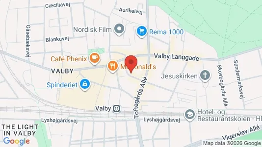 Andelsboliger til salg i Valby - kort over placeringen