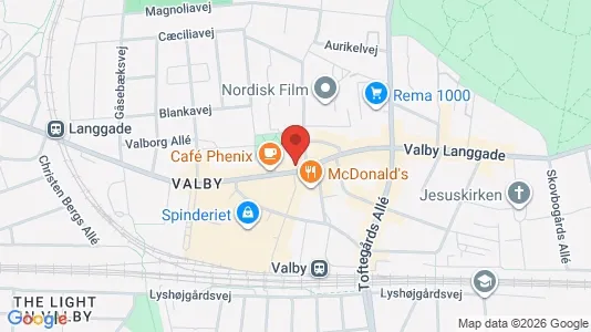 Andelsboliger til salg i Valby - kort over placeringen