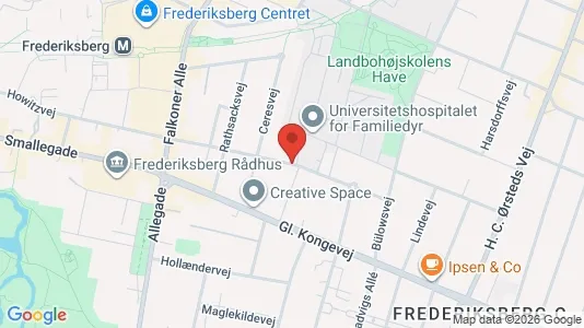 Andelsboliger til salg i Frederiksberg C - kort over placeringen