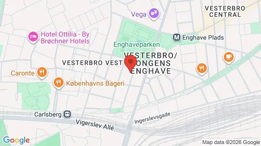 Andelsboliger til salg i Vesterbro - kort over placeringen