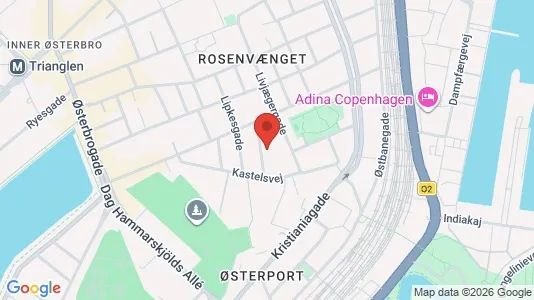 Andelsboliger til salg i Østerbro - kort over placeringen