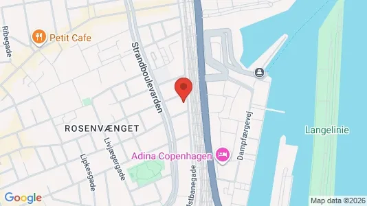 Andelsboliger til salg i Østerbro - kort over placeringen