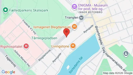 Andelsboliger til salg i Østerbro - kort over placeringen