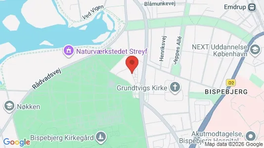 Andelsboliger til salg i København NV - kort over placeringen