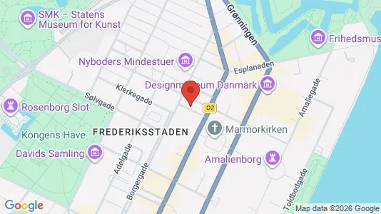 Andelsboliger til salg i København K - kort over placeringen