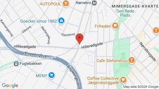 Andelsboliger til salg i Frederiksberg - kort over placeringen