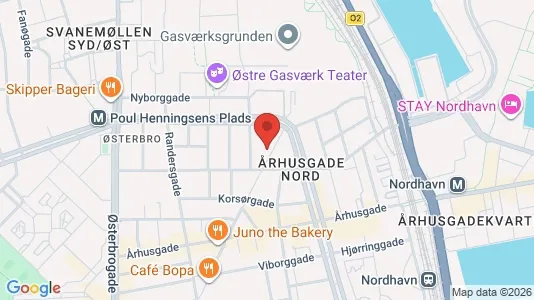 Andelsboliger til salg i Østerbro - kort over placeringen