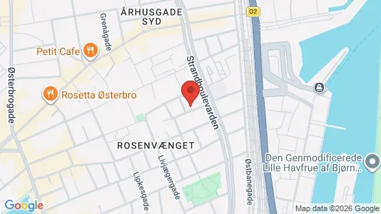 Andelsboliger til salg i Østerbro - kort over placeringen
