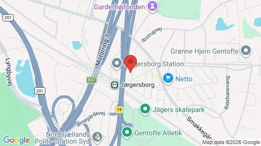 Andelsboliger til salg i Gentofte - kort over placeringen