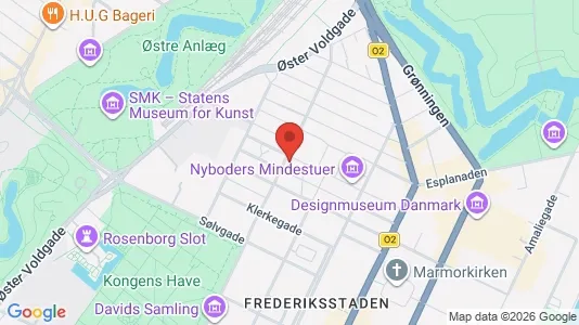 Andelsboliger til salg i København K - kort over placeringen