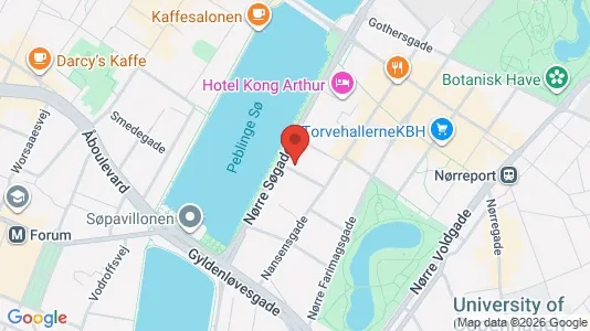 Andelsboliger til salg i København K - kort over placeringen