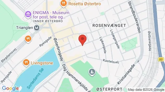 Andelsboliger til salg i Østerbro - kort over placeringen