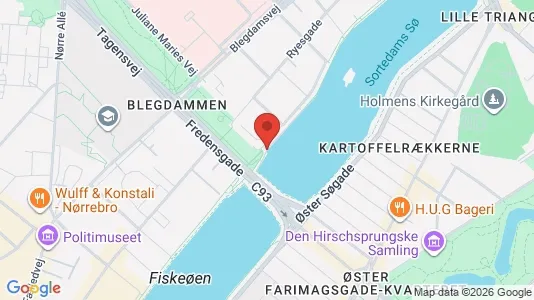 Andelsboliger til salg i Østerbro - kort over placeringen