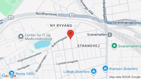 Andelsboliger til salg i Østerbro - kort over placeringen