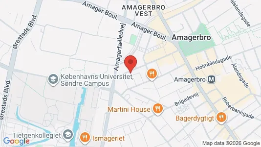 Andelsboliger til salg i København S - kort over placeringen