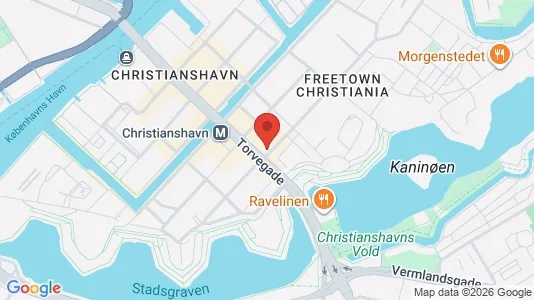 Andelsboliger til salg i København K - kort over placeringen