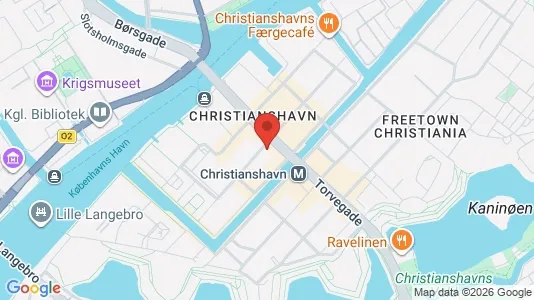 Andelsboliger til salg i København K - kort over placeringen