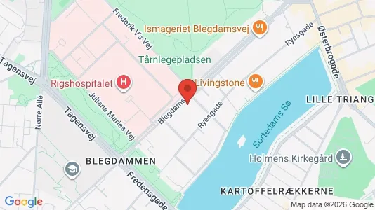 Andelsboliger til salg i Østerbro - kort over placeringen