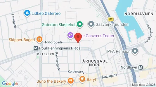 Andelsboliger til salg i Østerbro - kort over placeringen